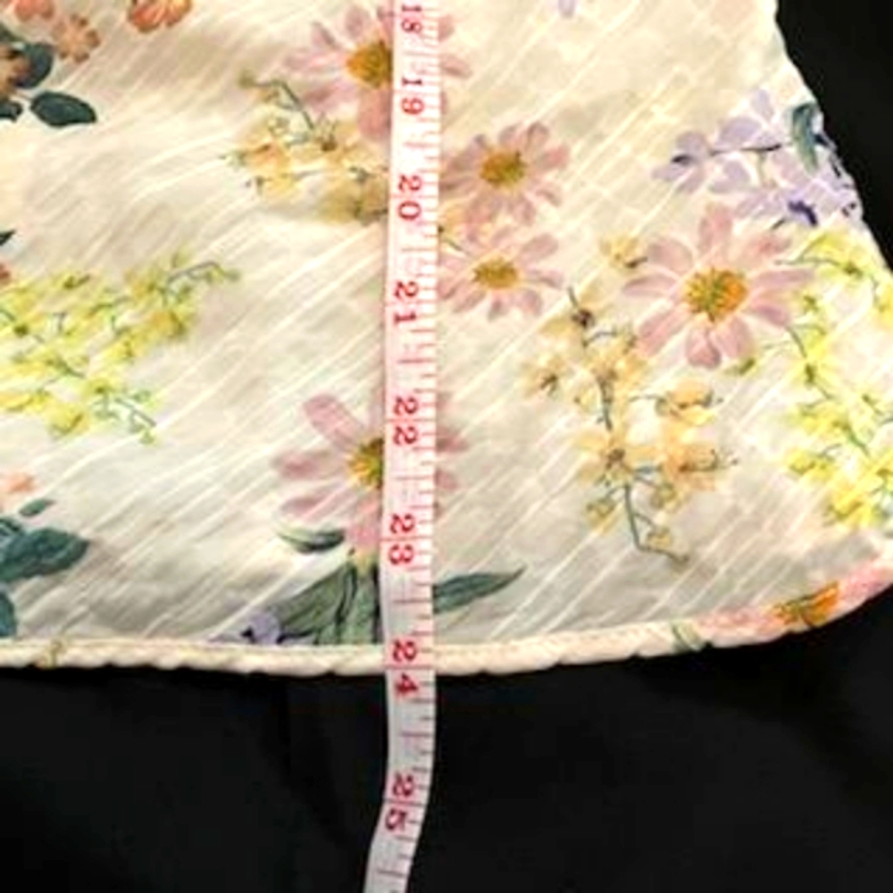 ZARA Sheer Floral Blouse Women's Top  Size S - Picture 5 of 5